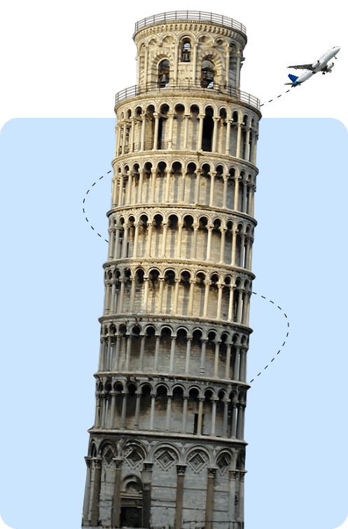 Leaning tower of Pisa in Europe